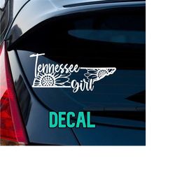 tennessee girl 002 decal | window decal | truck decal | tn girl decal | nashville girl decal | car decal | sunflower tennessee