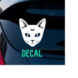 cat head decal | kitty decal | pet window decal | love my cat | car decal | window decal | outdoor sticker