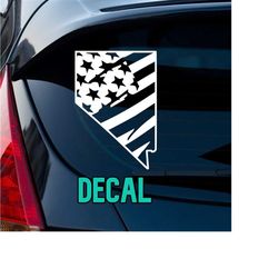 nevada american flag decal | nv american flag decal | distressed american flag decal | window decal | outdoor decal | window sticker