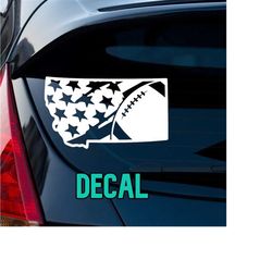 montana american flag football decal | mt american flag decal | distressed american flag decal | window decal | montana outline