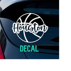 houston basketball 001 decal | basketball houston tx decal | basketball decal | team car or truck window decal | outdoor vinyl decal