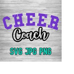 Cheer Coach 001 SVG PNG JPG | Cheerleader Layered Vector File | Cheerleading Sublimination | Cheer Coach | Clip Art | Digital Download