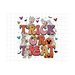 Trick Or Treat Png, Happy Halloween Png, Spooky Season, Halloween Mummy Mouse And Friend Png, Boo Png, Pumpkin Png, Halloween Masquerade