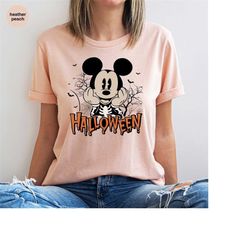 Toddler Halloween TShirts, Mickey Mouse Skeleton Shirt, Boys Skeleton Graphic Tees, Disney World Trip Outfit, Kids Spook