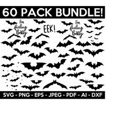Bats SVG Bundle, Halloween SVG, Halloween Decors svg, Halloween Bat svg, Halloween Design svg, Halloween Vibes, Cut File