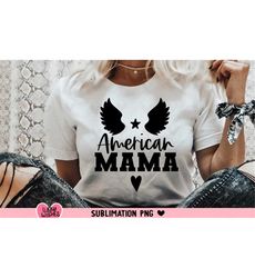 American Mama Retro Wings SVG, Retro SVG, 4th