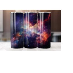 Galaxy Tumbler Wrap, 20 Oz Skinny Tumbler Wrap, Universe, Outer Space, Straight, Tapered Wrap, Sublimation Graphics, Dig