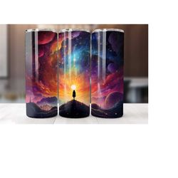 Galaxy Tumbler Wrap, 20 Oz Skinny Tumbler Wrap, Universe, Outer Space, Straight, Tapered Wrap, Sublimation Graphics, Dig