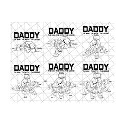 Personalized Daddy Fist Bump Set Svg, Fathers and A Child Hands, The Myth Dad The Legend, Baby Toddler Kid Dad Fist Bump,Father's Day Svg
