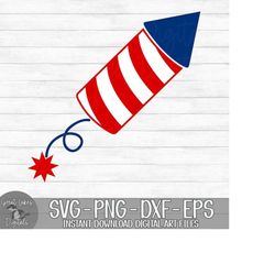 Firecracker - 4th of July, Fourth of July - Instant Digital Download - svg, png, dxf, and eps files included!