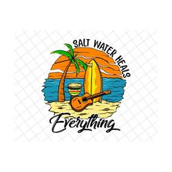 Salt Water Heals Everything Png, Beach Life Png, Summer Retro png, Beach Bum Png, Beach Life Mom Png, Beach Sublimation Png, Retro Beach Png