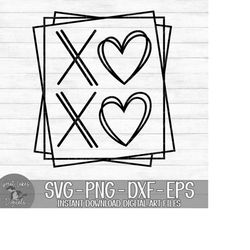 XOXO - Instant Digital Download - svg, png, dxf, and eps files included! Valentine's Day, Hugs and Kisses, Love