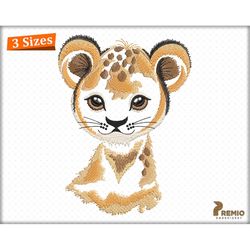 Little Lion Embroidery Design, Embroidery Lion, little african animal, babies, safari, Africa, nursery lion - SKETCH Mac