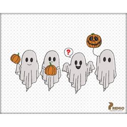 Spooky Season Ghost Embroidery Designs, BOO Pumpkin Ghost Machine Embroidery Files, Halloween Ghost Digitizing Embroider