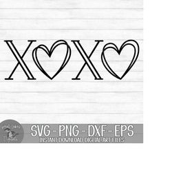 XOXO - Instant Digital Download - svg, png, dxf, and eps files included! Valentine's Day, Hugs and Kisses, Love