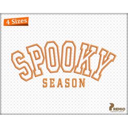 spooky season embroidery design, retro trendy halloween embroidery spooky design, spooky font applique machine embroider
