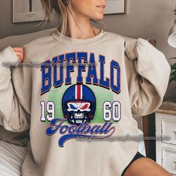 Vintage Buffalo Football Distressed Sweatshirt, Buffalo Sweatshirt, Gift For Woman and Man Sweatshirt