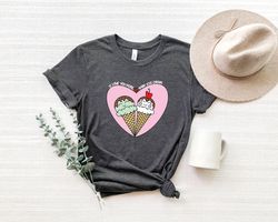 I Love You Ice Cream T Shirt Png,I Love You More Than Ice  Cream Shirt Png, Funny Cute Ice Cream Heart Summer Shirt Png,