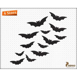 Flying Bats Embroidery Designs,  Halloween Bats Embroidery Digital Download, Fall, Autumn, Halloween Embroidery Shirts D