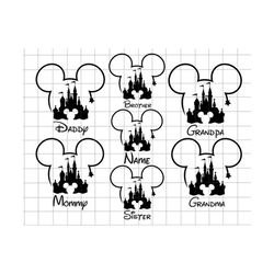 Bundle Custom Name 2023 Png, Magical Kingdom, Family Vacation, Family Trip 2023 Png, Family Squad, Mouse Castle, Customize Gift, Vacay Mode