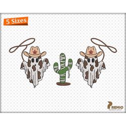 Western Ghost Embroidery Design, Country Halloween Machine Embroidery File, Spooky Boo Haw Embroidery, Cowboy Howdy Ghou