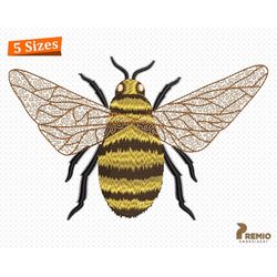 Bee embroidery design, bee embroidery file, bee embroidery pattern, bee machine embroidery design - Digital Download