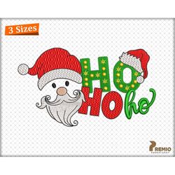 Christmas Embroidery Design, Christmas Hohoho Santa Embroidery Designs, Christmas Machine Embroidery Files, HO HO HO Emb