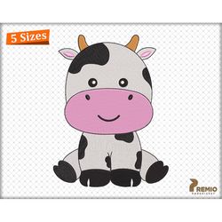 Cow Face Embroidery Design, Baby Cute Cow Embroidery Design, Farm Animal Embroidery Design, Boy Girl Cow Farmhouse Machi