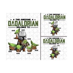Personalized This Awesome Dadalorian Belongsto Png, Funny Father's Day Png, Magical Kingdom Png, Humor Daddy Png, Dad Life Png,Dad Jokes Png