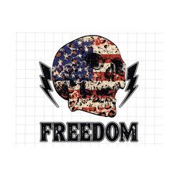 Freedom Skull American Png, 4th Of July Png, Independence Day Png, Funny Fourth Of July Png, American Flag Png, USA Patriotic Png