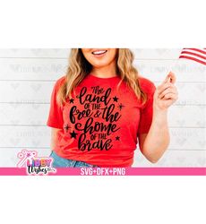 4th Of July SVG, Independence Day SVG | America Svg | Fourth of July SVG | Land of the Free | Patriotic, Fourth of July, Cricut, Silhouette