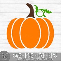 Pumpkin - Halloween, Fall, Autumn - Instant Digital Download - svg, png, dxf, and eps files included!