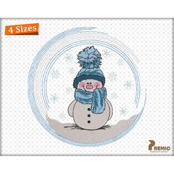 Snowman Embroidery Design, Christmas Snowman Machine Embroidery Designs, Winter Snowman Embroidery files christmas - Ins