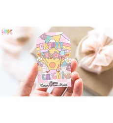 printable happy easter gift tag, editable easter bunny cookie tags, instant download easter tag,personalize easter treats gift tag corjl 086