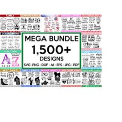 MEGA SVG BUNDLE, 1500 Designs, Heather Roberts Art Bundle, Huge Svg Bundle, Cut Files Cricut, Silhouette