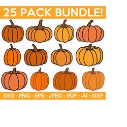 Pumpkin SVG Bundle, Pumpkin SVG, Pumpkin Vector, Halloween Svg, Pumpkin Shirt svg,Fall Clipart,Autumn Clipart,Cut File f