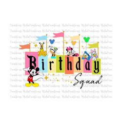 Birthday Squad Svg Png, Mouse Squad, Happy Birthday, Family Vacation Svg, Vacay Mode, Magical Kingdom, Family Trip 2022, Girls Trip, Ears