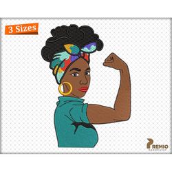 Afro Woman Embroidery Designs, African American Designs for Embroidery Machines, African Black Girl Embroidery Files - I