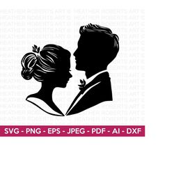 Bride and Groom Svg, Husband Svg, Wife Svg, Couple Svg, Marriage svg, Love svg, Wedding SVG, Cut File for Cricut, Silhou