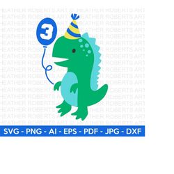 3rd Dinosaur Birthday SVG, Cute Dinosaur SVG, T-Rex SVG, Dino svg, Little boy svg, boy shirt svg, Dinosaur birthday, Cut