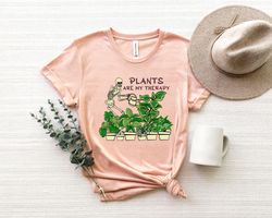 Skeleton Plants Are My Therapy Shirt Png, Funny Plant Lover Shirt Png, Plant Lover Gift, Plant Shirt Png, Plant Lady Shi