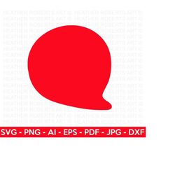Red Chat Bubble SVG, Chat Bubble SVG, Call Out SVG, Conversation Bubble svg, Text Bubble svg, bubble message,  Cut File