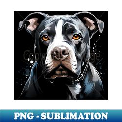 Black Pitbull - Special Edition Sublimation PNG File - Create with Confidence
