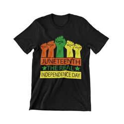 Juneteenth the Real Independence Day SVG, Juneteenth, BLM, Independence Day instant download svg png jpg