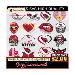 Cardinals Bundle Svg Logo And Instant Download | N-F-L logo svg