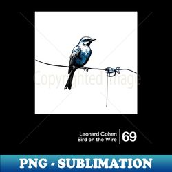 bird on the wire - minimalist graphic design artwork - png transparent sublimation design - bring your designs to life