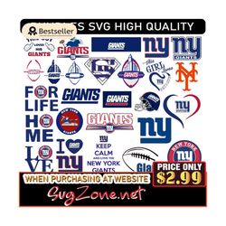 New York Giants Bundle Svg Logo - Instant Download & N-F-L Logo Svg