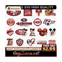 San Francisco 49Ers Bundle Svg Logo And N-F-L Logo Svg Instantly