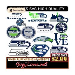 High-Quality Seattle-Seahawks Bundle Svg Logo And N-F-L Logo Svg - Instant Download