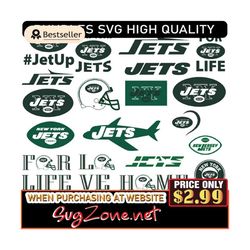New York Jets Bundle Svg Logo And N-F-L Logo Svg - Instant Download
